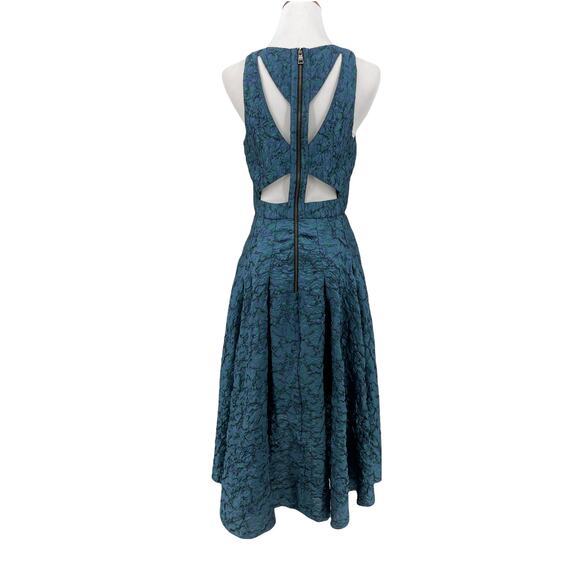 Sachin & Babi Dress Womens 2 Crystal Moon Blue Green High Low Cutout Back - Picture 6 of 15